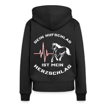 Vos sabots - Sweat à capuche Premium bio Femme - noir - Dos - Julia (174cm)