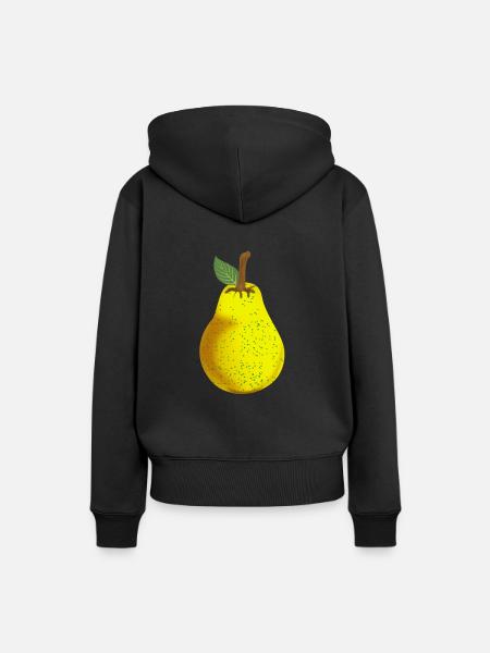 Saftige Birne - Frauen Premium Bio Hoodie - Schwarz