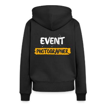 Event Fotograf - Frauen Premium Bio Hoodie - Schwarz - Hinten - Julia (174cm)