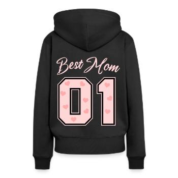 Best Mom 01 - Mother's Day - Gift - Women’s Premium Organic Hoodie - black - Back - Julia (174cm)