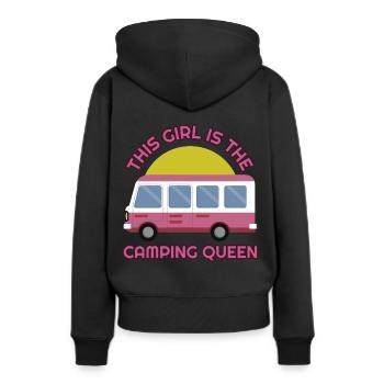 Cette fille est le camping-car Camping Queen - Sweat à capuche Premium bio Femme - noir - Dos - Julia (174cm)