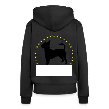 Chihuahua Hund individuell Anpassbar Geschenk - Frauen Premium Bio Hoodie - Schwarz - Hinten - Julia (174cm)