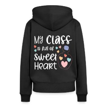 Teacher Gift - Women’s Premium Organic Hoodie - black - Back - Julia (174cm)