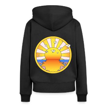 LSD California Orange Sunshine - Sweat à capuche Premium bio Femme - noir - Dos - Julia (174cm)