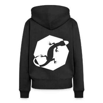 reptile - Sweat à capuche Premium bio Femme - noir - Dos - Julia (174cm)