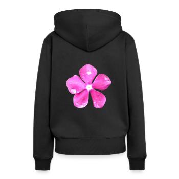 Flower hippie - Women’s Premium Organic Hoodie - black - Back - Julia (174cm)