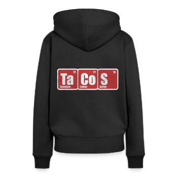 Taco - Sweat à capuche Premium bio Femme - noir - Dos - Julia (174cm)