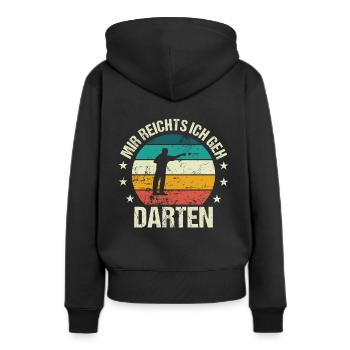Mir Reichts Ich Geh Darten Dartspieler Darts - Frauen Premium Bio Hoodie - Schwarz - Hinten - Julia (174cm)