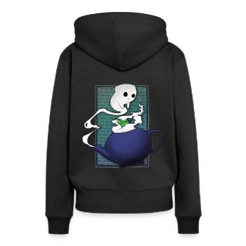 Teapot Spirit - Women’s Premium Organic Hoodie - black - Back - Julia (174cm)