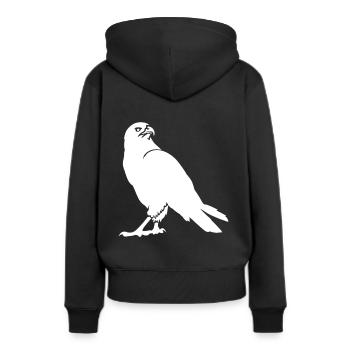 faune, aigle, buse, faune, oiseaux, oiseau, zoo - Sweat à capuche Premium bio Femme - noir - Dos - Julia (174cm)