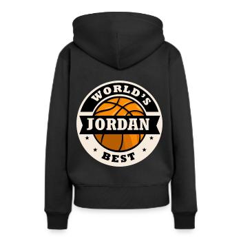Jordan world s best joueur de basketball Jordan - Sweat à capuche Premium bio Femme - noir - Dos - Julia (174cm)