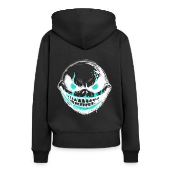 Attention vif - créature monstre - Sweat à capuche Premium bio Femme - noir - Dos - Julia (174cm)