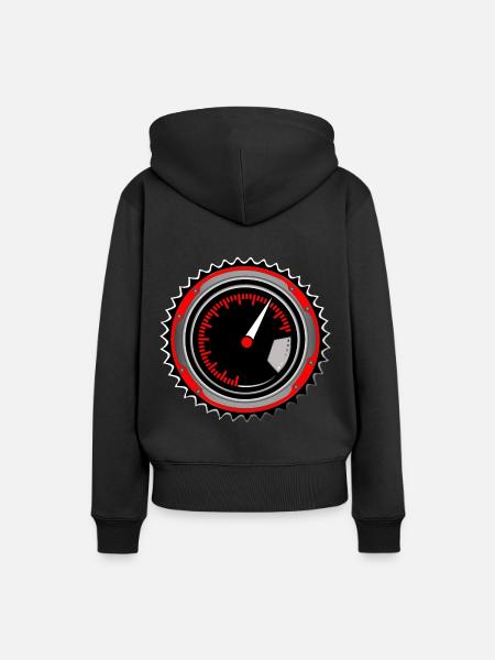 Tacómetro del velocímetro del tacómetro - Dame Premium hoodie, økologisk bomuld - sort