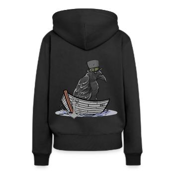 Crow Raven Ferryman Ravens Crows Bateau Bateaux - Sweat à capuche Premium bio Femme - noir - Dos - Julia (174cm)