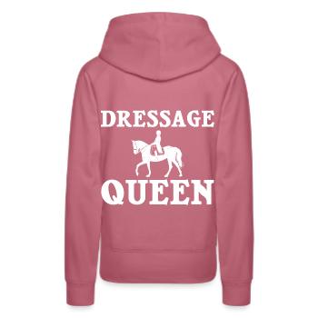 Dressur Reiten Pferd Training Dressurreiten - Frauen Premium Bio Hoodie - Malve - Hinten - Isabella (175cm)