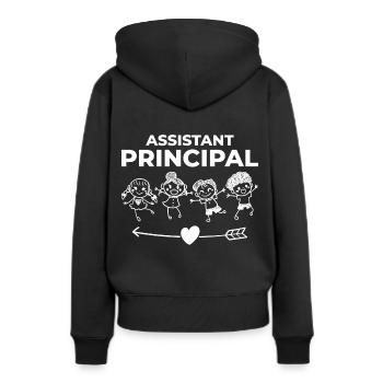 Chef d’établissement Directeur Directeur Directeur de la direction de l’école - Sweat à capuche Premium bio Femme - noir - Dos - Julia (174cm)