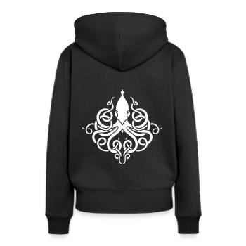 Cthulhu HP Lovecraft - Frauen Premium Bio Hoodie - Schwarz - Hinten - Julia (174cm)
