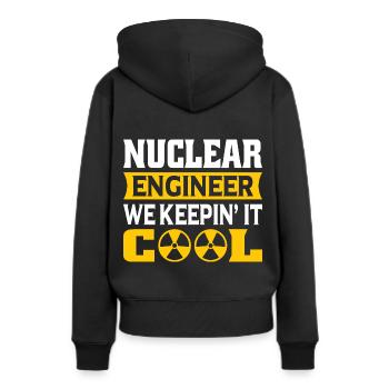 Ingénieur nucléaire Technologie nucléaire Énergie nucléaire - Sweat à capuche Premium bio Femme - noir - Dos - Julia (174cm)