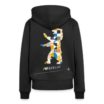 Berlin Bear Berlin - Women’s Premium Organic Hoodie - black - Back - Julia (174cm)