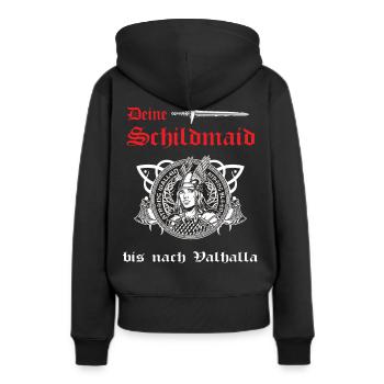 Schilmaiden Warrior Lagertha Viking Femmes - Sweat à capuche Premium bio Femme - noir - Dos - Julia (174cm)