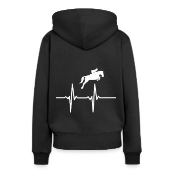 Cavalier cavalier dressage cavalier - Sweat à capuche Premium bio Femme - noir - Dos - Julia (174cm)