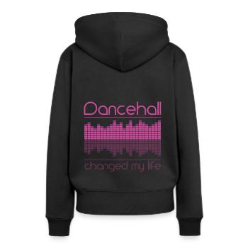 Dancehall musique danse disco cadeau élégant - Sweat à capuche Premium bio Femme - noir - Dos - Julia (174cm)