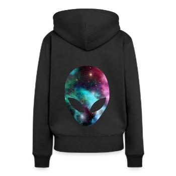 Alien - Sweat à capuche Premium bio Femme - noir - Dos - Julia (174cm)