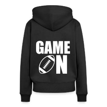 Football américain américain sportif américain - Sweat à capuche Premium bio Femme - noir - Dos - Julia (174cm)