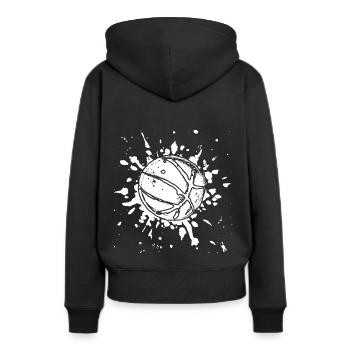 Basketball Dribbling Amerika Sport Basketballer - Frauen Premium Bio Hoodie - Schwarz - Hinten - Julia (174cm)