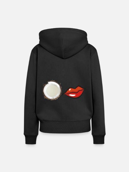 coconut kiss - Frauen Premium Bio Hoodie - Schwarz