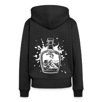 Flasche Flaschenpost Wasser Geheim Post Strand - Frauen Premium Bio Hoodie - Schwarz - Hinten - Julia (174cm)