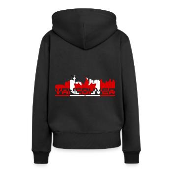 Canada Vancouver - Sweat à capuche Premium bio Femme - noir - Dos - Julia (174cm)