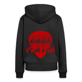 basse - Sweat à capuche Premium bio Femme - noir - Dos - Julia (174cm)