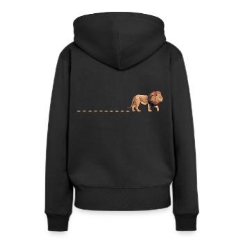 Traces de lions Lion Afrique Sentier des lions Safari Lions - Sweat à capuche Premium bio Femme - noir - Dos - Julia (174cm)
