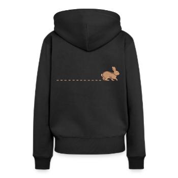 Pistes de lapin Pistes de lapin Pistes de lapin Pistes de lapin Piste de lapin Lapin - Sweat à capuche Premium bio Femme - noir - Dos - Julia (174cm)