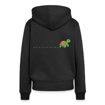 Cute Turtle Tracks Turtle Footprint - Sweat à capuche Premium bio Femme - noir - Dos - Julia (174cm)