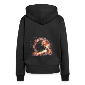 Aquarell Athletik Rhythmische Sportgymnastik - Frauen Premium Bio Hoodie - Schwarz - Hinten - Julia (174cm)