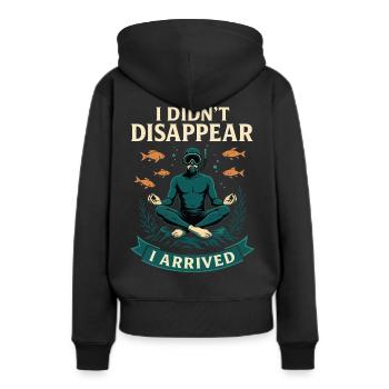 Plongeur Ocean I n’a pas disparu - Sweat à capuche Premium bio Femme - noir - Dos - Julia (174cm)