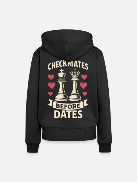 Schachspieler Schachmatt Vor Dates - Frauen Premium Bio Hoodie - Schwarz