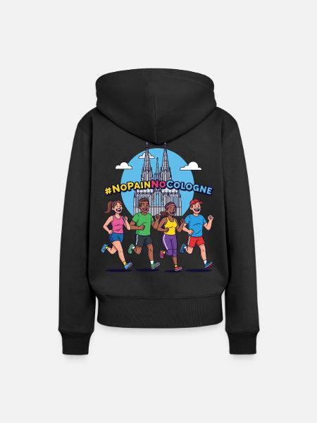 No Pain No Cologne - Dame Premium hoodie, økologisk bomuld - sort