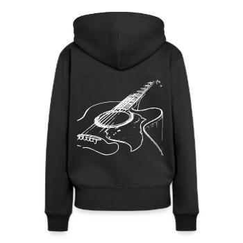 Akustische Gitarre - Musik Liebhaber - Frauen Premium Bio Hoodie - Schwarz - Hinten - Julia (174cm)