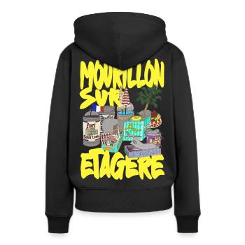 Mourillon auf dem Regal Toulon - Frauen Premium Bio Hoodie - Schwarz - Hinten - Julia (174cm)