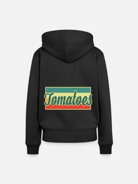 Tomaten - Frauen Premium Bio Hoodie - Schwarz