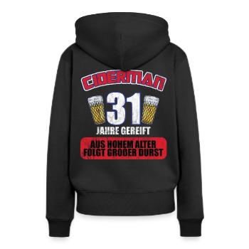 Ciderman 31 Jahre Geburtstag Apfelwein Äppelwoi - Frauen Premium Bio Hoodie - Schwarz - Hinten - Julia (174cm)