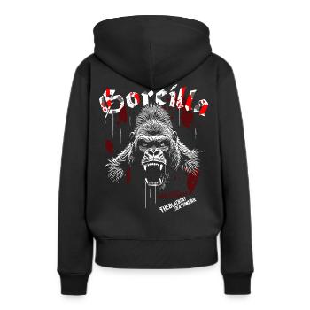 Goreilla - TheBlackCat - Sweat à capuche Premium bio Femme - noir - Dos - Julia (174cm)