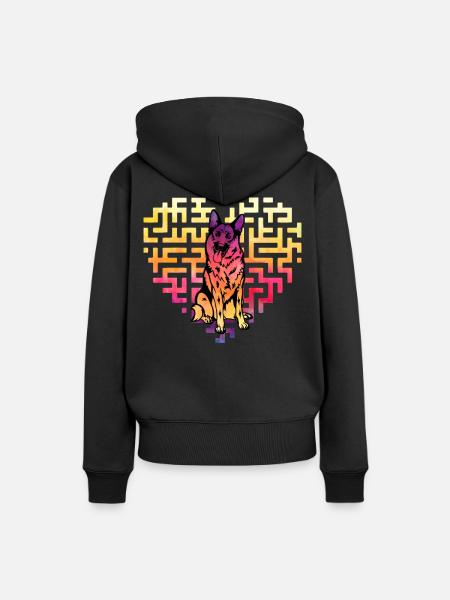 Deutscher Schäferhund - Frauen Premium Bio Hoodie - Schwarz