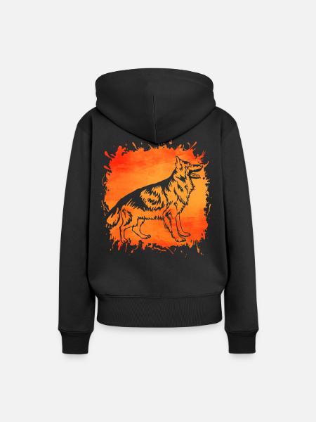 Deutscher Schäferhund - Frauen Premium Bio Hoodie - Schwarz