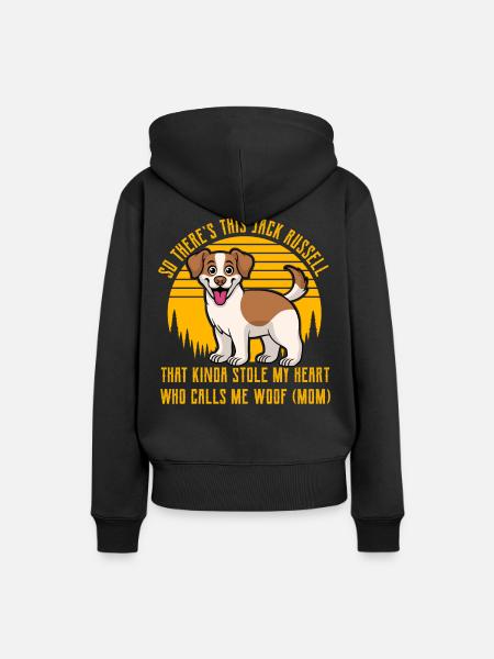 Jack Russell Terrier - Frauen Premium Bio Hoodie - Schwarz