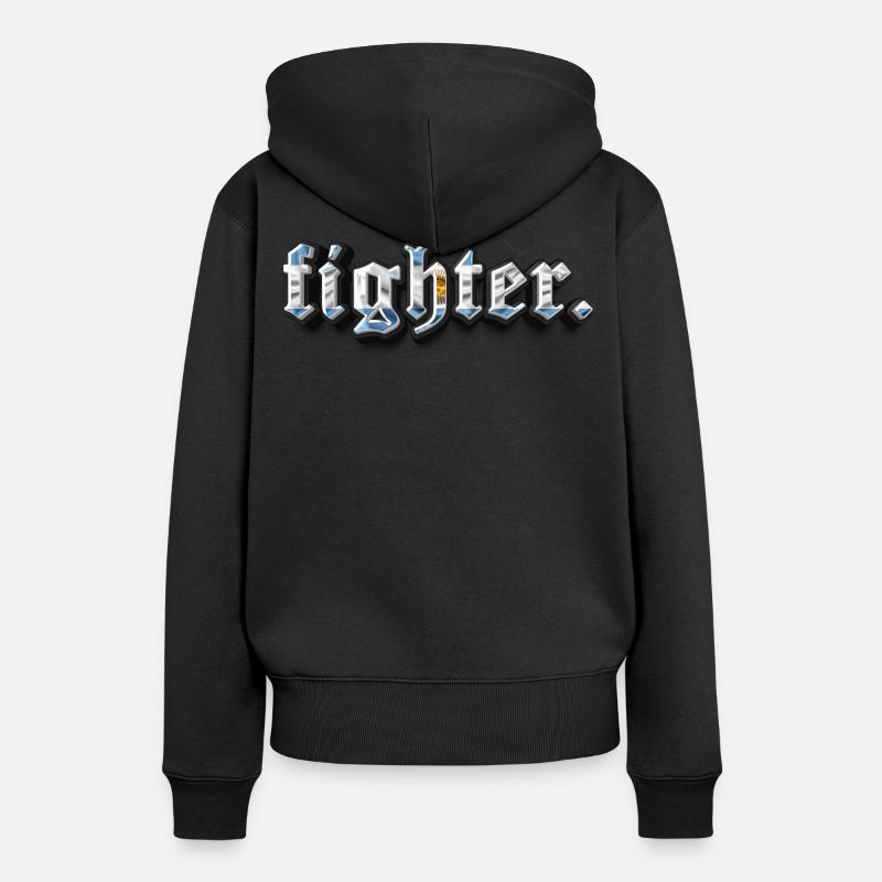 combattant. Argentine - Sweat à capuche Premium bio Femme - noir