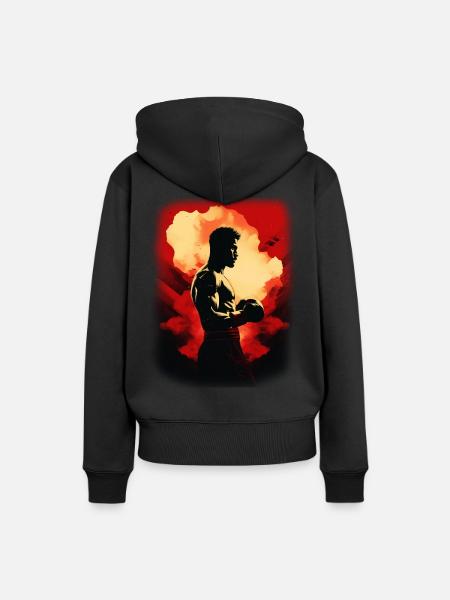 Boxen - Frauen Premium Bio Hoodie - Schwarz